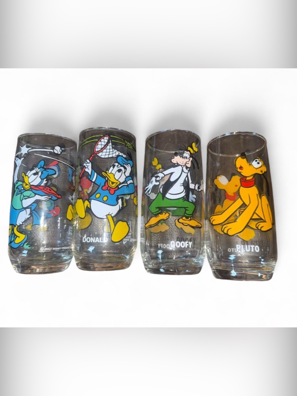 VINTAGE 1978 PEPSI WALT DISNEY
COLLECTOR GLASSES LOT OF 4.